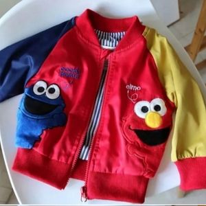 Elmo & Cookie Monster Jacket: Size: 6 Year Old